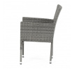 Zahradní židle, kov, polyratan, šedá, AZC-S2118 GREY