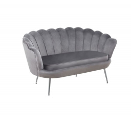 Sofa SF1-FXJG sametová šedá, nohy stříbrné