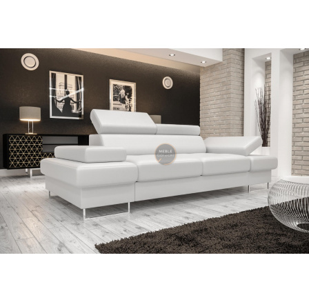 Sofa GALAXY II 235 cm přírodní kůže - bílá kůže