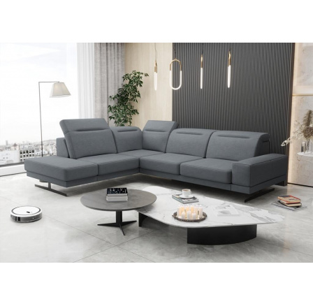 Rohová sedací souprava FIORE 265x220 cm - šedá , levá