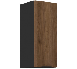 Horní skřínka MONZA - 30 G-72 1F, Černá mat/Ořech