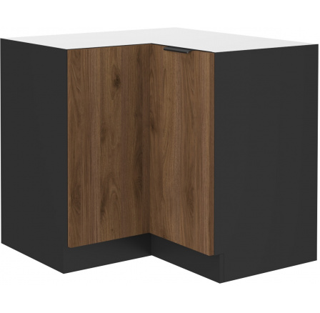 Dolní skřínka MONZA - 90x90 ND 2F BB, Černá mat/Ořech