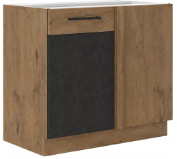 Dolní rohová skřínka VEGAS - 105 ND 1F BB, Dub Lancelot / Matera