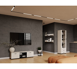 Obývací stěna SOHO 7, kašmír / černá