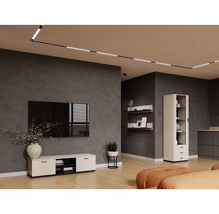 Obývací stěna SOHO 7, kašmír / černá