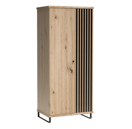 Šatní skříň CALI C-1, Artisan/Černý mat Šatní skříň CALI C-1, Artisan/Černý mat