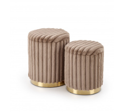 Set 2 Taburetů FIDO, Cappuccino/Zlatá