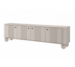 TV komoda Vesper 4D, kašmír / černé úchyty