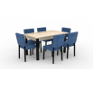Sada stolu s židlemi RODOS 80 Black+Sonoma