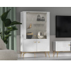 Vitrína GOLDIN 03, Alpská bílá/Bílý Lesk
