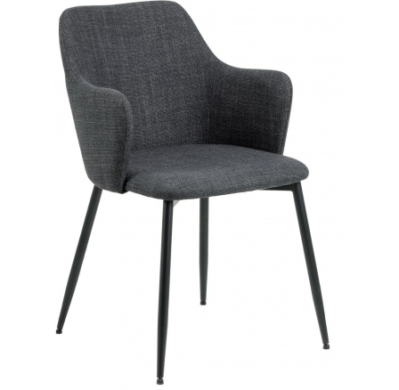 Židle Ilsa s područkami šedá tmavá