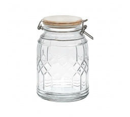 Sklenice na skladování s bambusovým víkem 2,7l