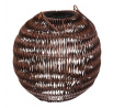 Lucerna - umělý ratan, kulatá, LED osvětl., vel. L, tmavě hnědá