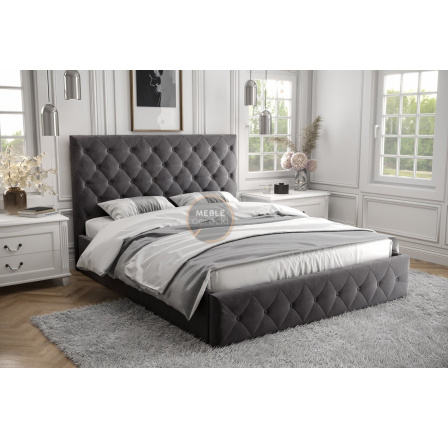 Postel ROMA - 160x200, Dřevěná, šedá