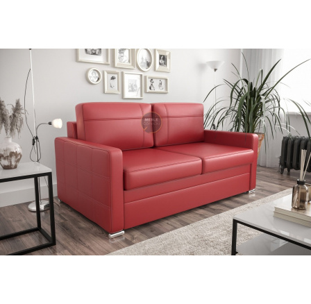 Sofa s funkcí spaní AVANTI IV 187cm - přírodní kůže - červená kůže