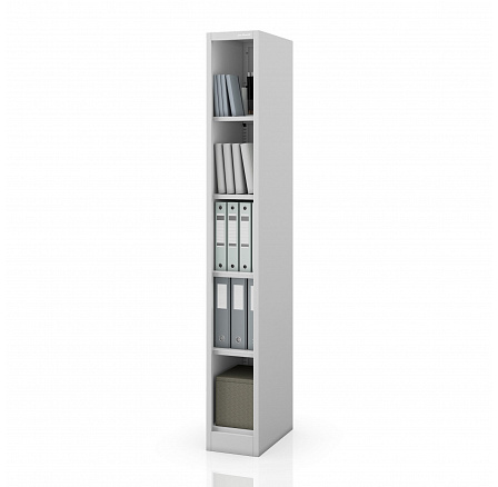 Úzký kovový regál, archivační na dokumenty šedý: TIM 250 x 1850 x 400 mm Úzký kovový regál, archivační na dokumenty šedý: TIM 250 x 1850 x 400 mm