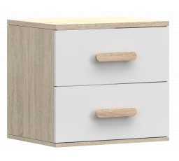 Noční stolek SMYK III - 22, Dub Sonoma/Bílá/Sonoma