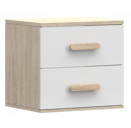 Noční stolek SMYK III - 22, Dub Sonoma/Bílá/Sonoma