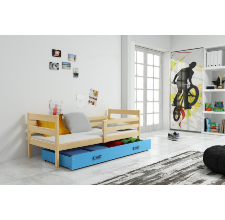 Postel Norbert 90x200 borovice/modrá