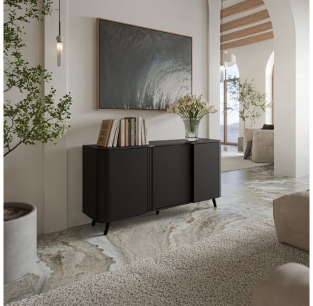Tv komoda VOLARE 150 3D, černý mat Tv komoda VOLARE 150 3D, černý mat