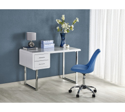 Psací stůl B30, bílý/chrom