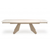 Jídelní rozkládací stůl SALIX, travertin / kašmír
