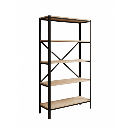 Regál Rene Černý+Sonoma