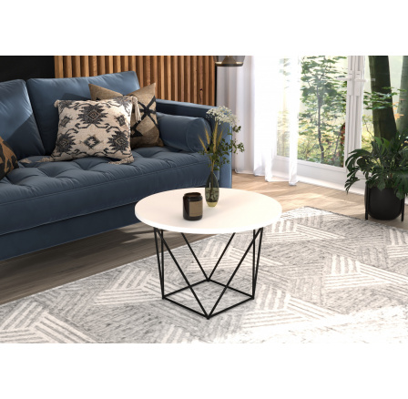 Konferenční stolek LIAM Černý+Bílý