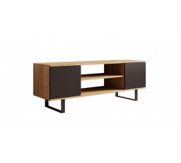 TV skříňka Lofter 135 cm Dub Craft+Černá