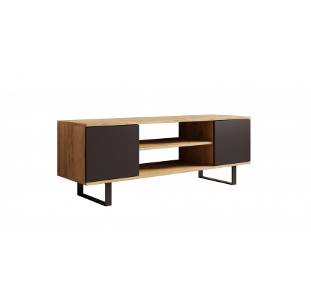 TV skříňka Lofter 135 cm Dub Craft+Černá