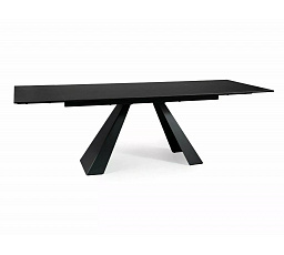Jídelní stůl SALVADORE CERAMIC 160, černá/Černý mat