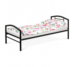 Jednolůžková postel 94x207cm, kov, černá, BED-1900 BK