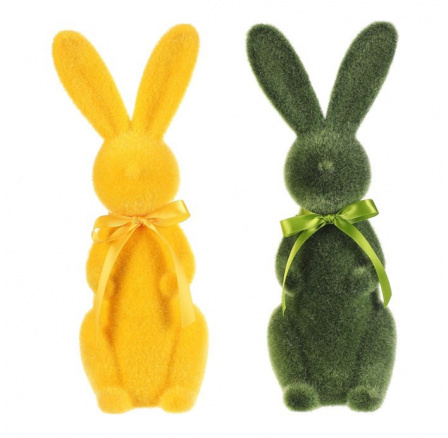 Zajíc - figurka na postavení, semiš, mix 2 barev, cena za 1 ks Zajíc - figurka na postavení, semiš, mix 2 barev, cena za 1 ks