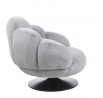 Otočná relaxační křeslo tk. futerkowa šedá FR8-FXJG
