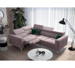 Rohová sedací souprava TOSCANIA , relax s funkcí spaní 185x250 - fialová , levá