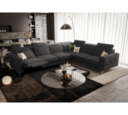 Rohová sedací souprava s funkcí , relax MALIBU MAX 320x250 - šedá , pravá