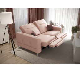 Sofa MALIBU II , relax 180 cm přírodní kůže - Kůže pudrově růžová