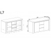 Komoda LIVINIO L7 Ribbeck / Bílá lesk
