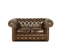 Pohovka Chesterfield Classic 2 kůže hnědá