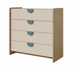 Komoda Leya R10 dub cremona/macadamia/mořská modrá