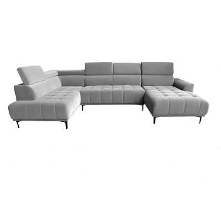 CANON U - Pravá - sedací souprava (CANCUN) látka světle šedá PAROS 5 kolekce "GB" (K250) NOVINKA CANON U - Pravá - sedací souprava (CANCUN) látka světle šedá PAROS 5 kolekce "GB" (K250) NOVINKA