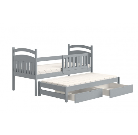 Postel dětská přízemní výsuvná Amely - Barva šedý, rozměr 80x180 Postel dětská přízemní výsuvná Amely - Barva šedý, rozměr 80x180