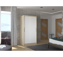 Skříň s posuvnými dveřmi ASTEN 100 Sonoma+White