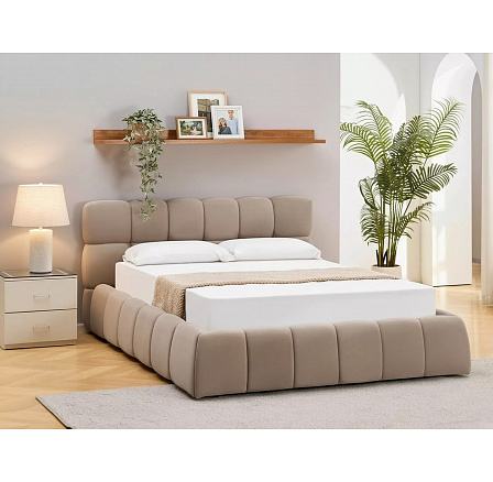 POSTEL PARMA VELVET 160x200 BARVA C. BEŽ BLUVEL 40