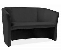 Pohovka TM-2, Velvet black bluvel 19 / wenge
