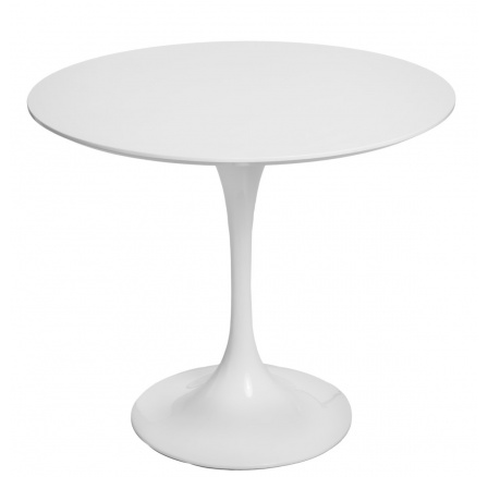 Stůl Fiber o90 bílý MDF