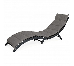 Zahradní lehátko 54x192x68cm, hliník, šedá, AZL-L1301 GREY