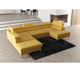 Rohová sedací souprava TOSCANIA MAX II 170x350x220 - žlutá , levá