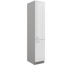 Kuchyňská skříň BIANCA - 40 DK-210 2F, Šedá / Bílý lesk