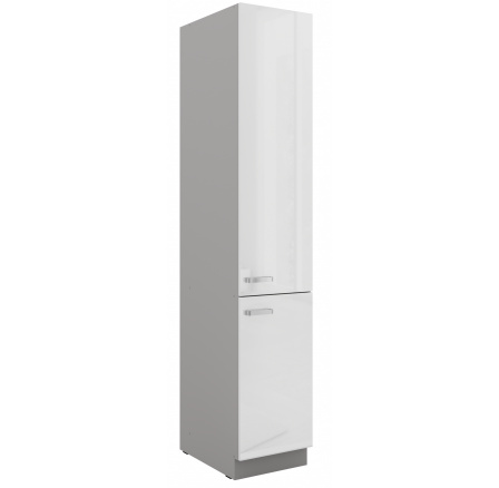 Kuchyňská skříň BIANCA - 40 DK-210 2F, Šedá / Bílý lesk